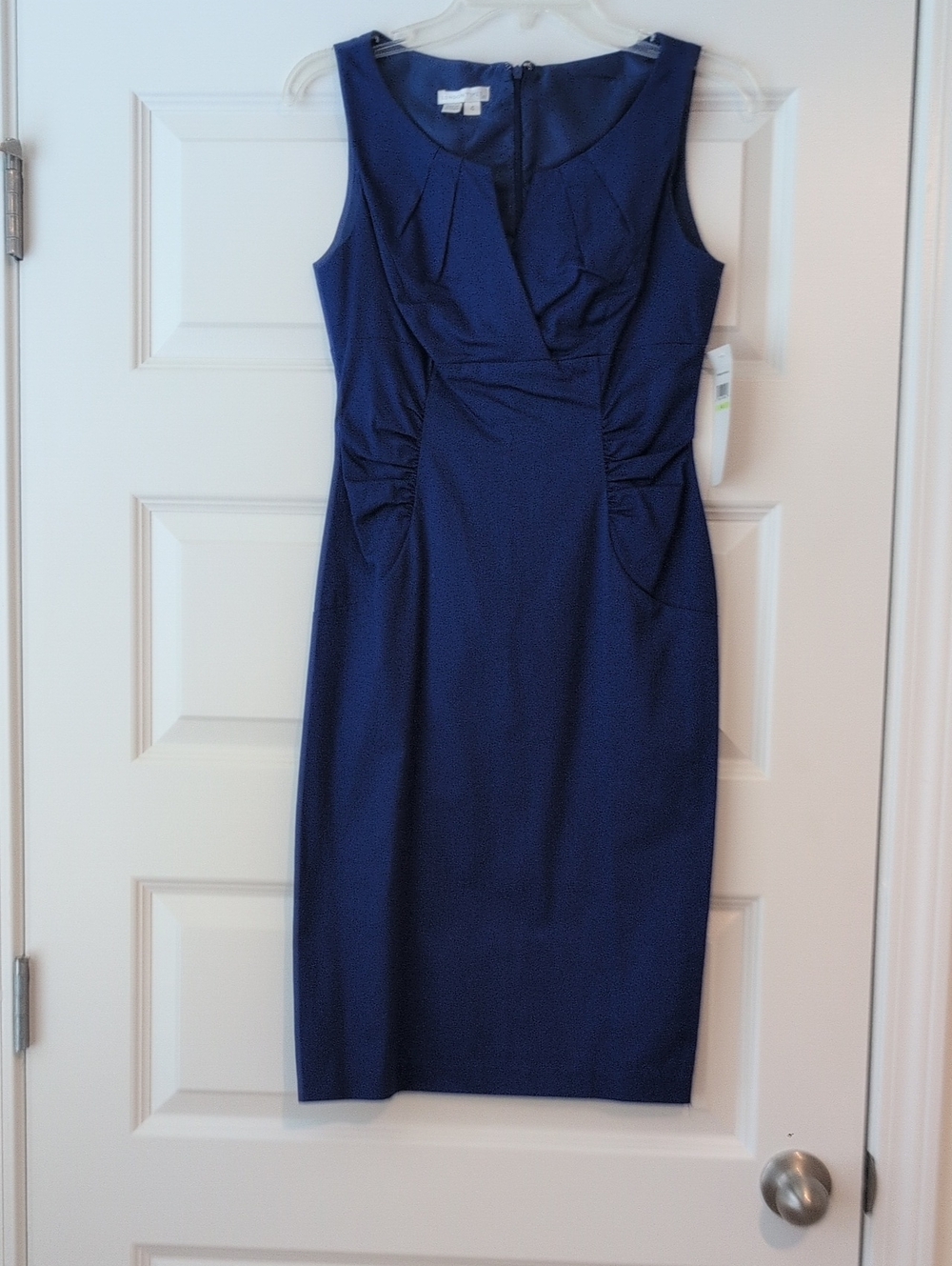Sleeveless Blue Sheath Dress - Classic Work & Event Style